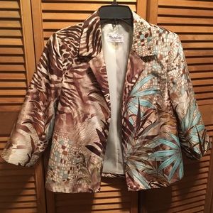Tanja Brown & Turquoise Animal Scene Jacket